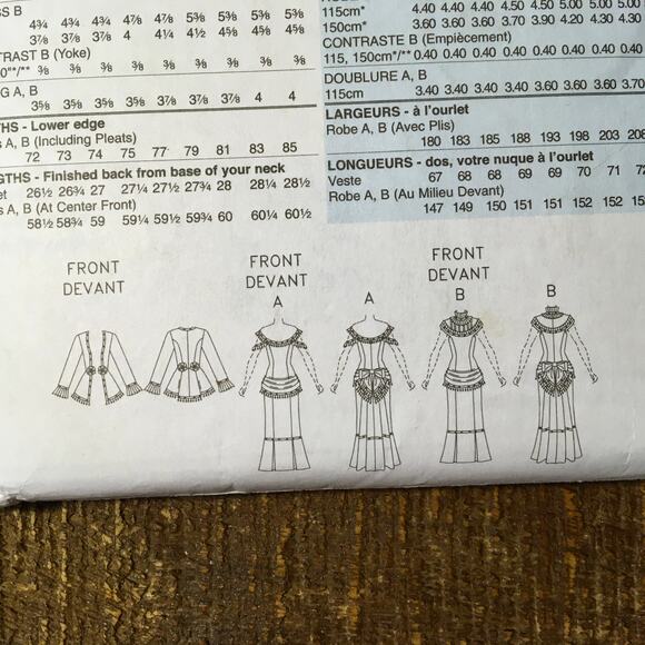 Butterick Sewing Pattern B4212 Historical Costume Victorian Titanic 18-22 UNCUT - Picture 3 of 3